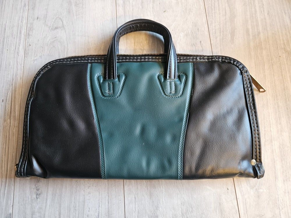 Vintage Bucheimer Gun Case Two Tone Soft Leather Zippered Lined Pistol Pouch Bag