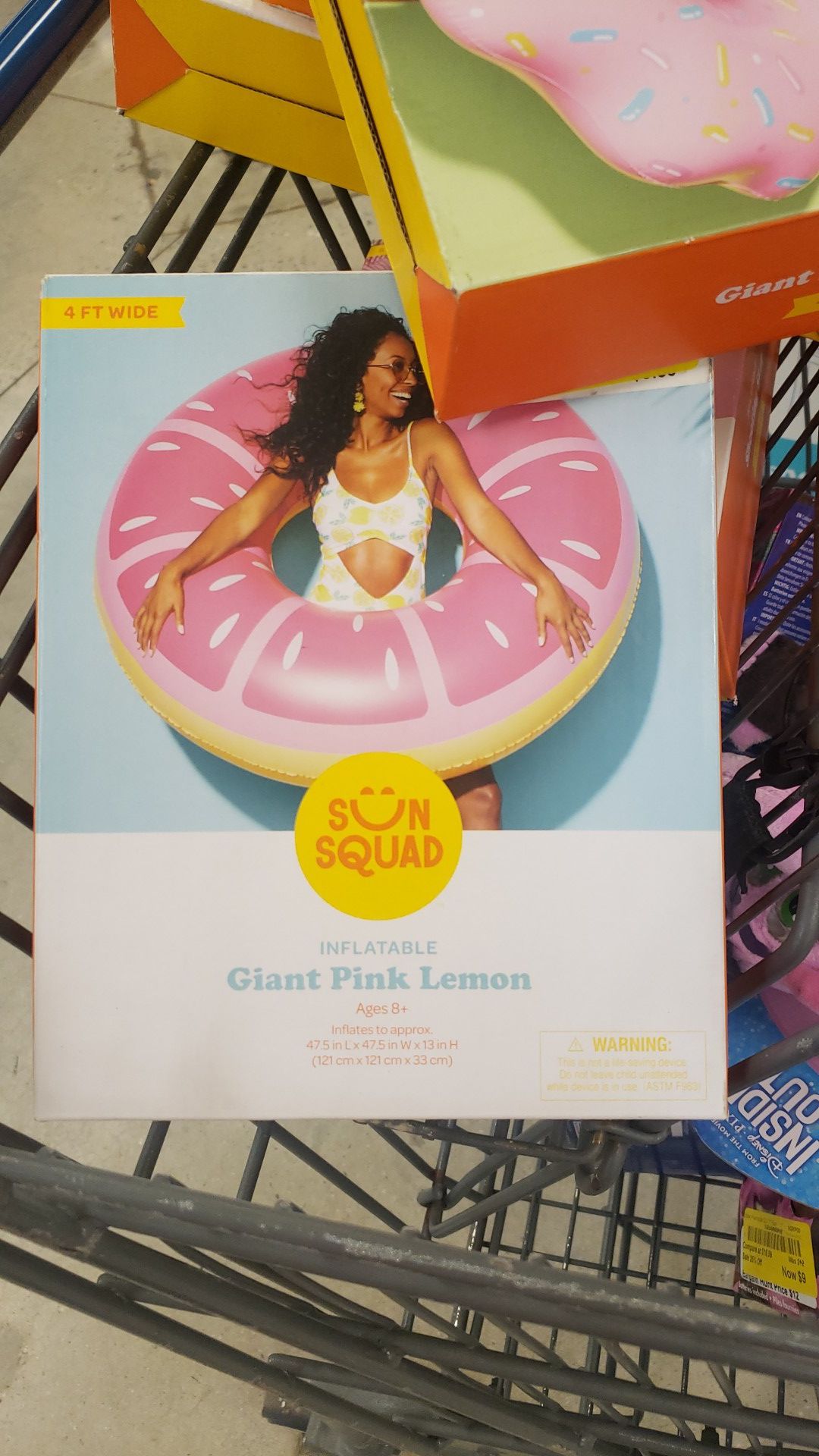 Giant pink lemon float SUN SQUAD