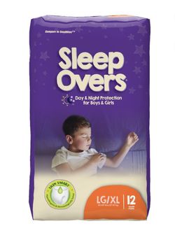 Cuties Sleep Overs Youth Underwear Night Diapers Protection Large / X-Large 65 to 125 lbs. 12 Ct