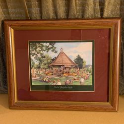 Commemorative Print / Wall Decor - Beautifully Framed - “Vestal Gazebo & Park” Outdoor Gathering Scene