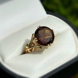 Jewelry 14k solid yellow gold aquamarine 6.00 CTW ring sz 6.00