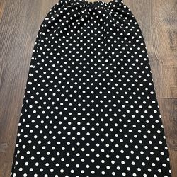 Girls black and white polka dot pencil skirt size 12 #11