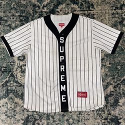 Supreme Vertical Logo Baseball Jersey
