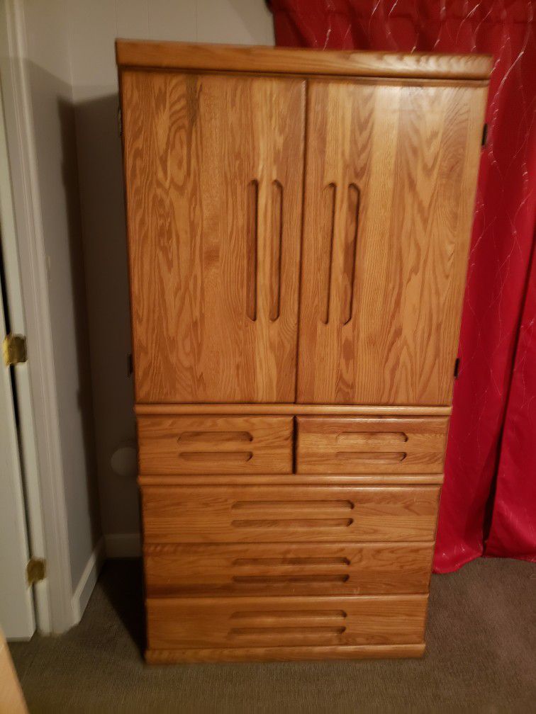 Armoire Wood Cabinet - Dresser