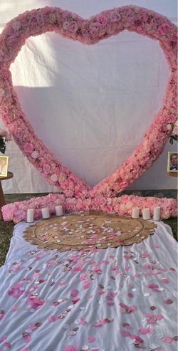 Heart flower arch