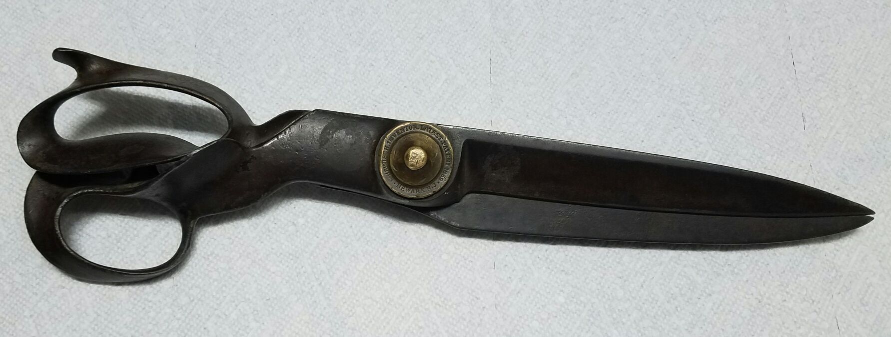 Antique R Heinisch inventor 1859 patent 15" tailors scissors shears sewing tool Exclusive 15"