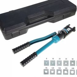 REDU$ED- 13 Dies -16 ton Hydraulic Terminal Crimper W/Battery Cable Lug Crimping Tool