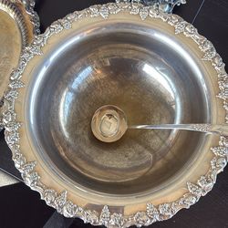 Vintage Punch Bowl and Tray