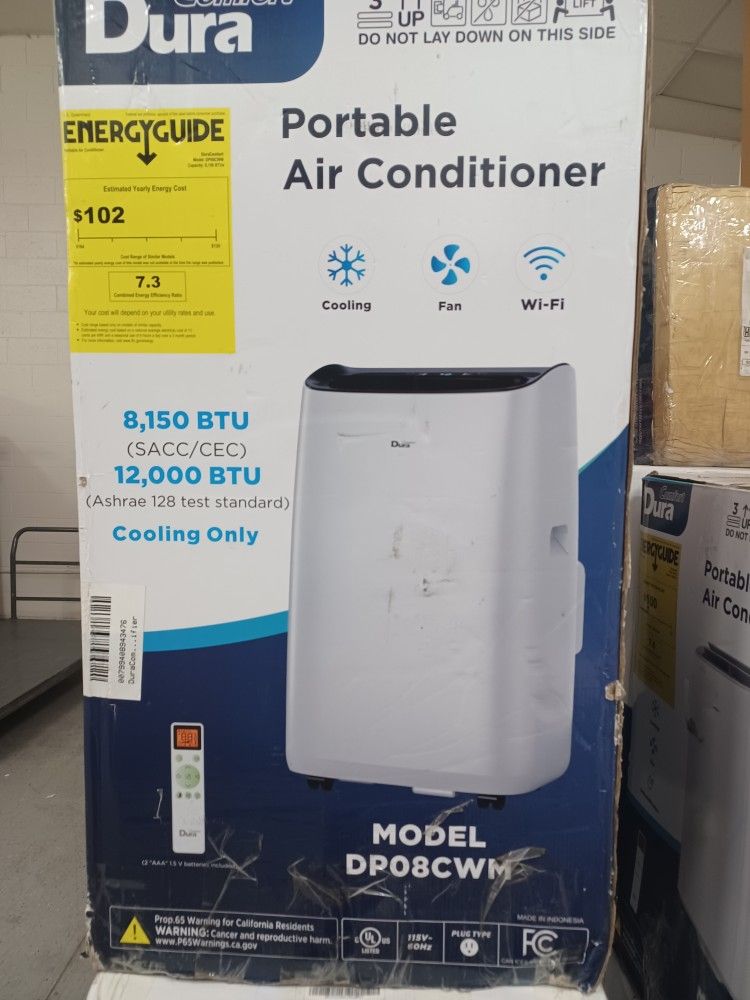 Big Savings. 12000btu Portable Ac By Dura WiFi Smart. Complete Set With Windows Hose And Remote.