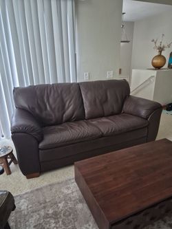 Genuine leather sofa