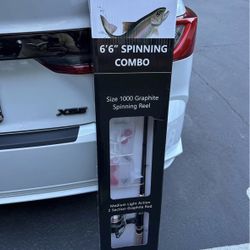 SPORTS AFIELD 6.6 SPINNING COMBO SIZE 1000 GRAPHITE SPINNING REEL graphite rod