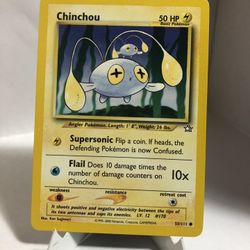 Pokemon Neo Genesis Chinchou #55 Card