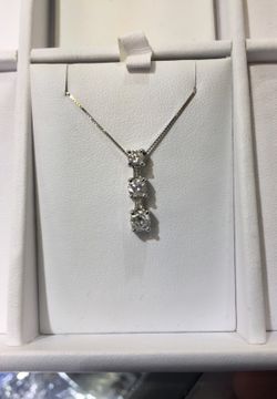 14KT Gold necklace/ chain 1 CTTW 18" inch