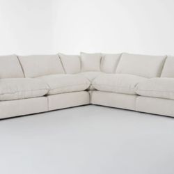 BEAUTIFUL OFF WHITE L-SHAPED SECTIONAL 