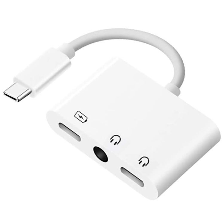 USB c Audio and Charge Adapter,for 3.5mm aux Audio or USB c Headphone,3 in1 USB c Splitter