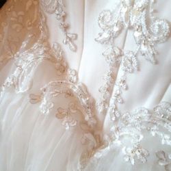 Ivory Beaded Quinceanera Or Wedding Dress
