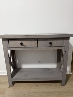 Grey Farmhouse Entry Table