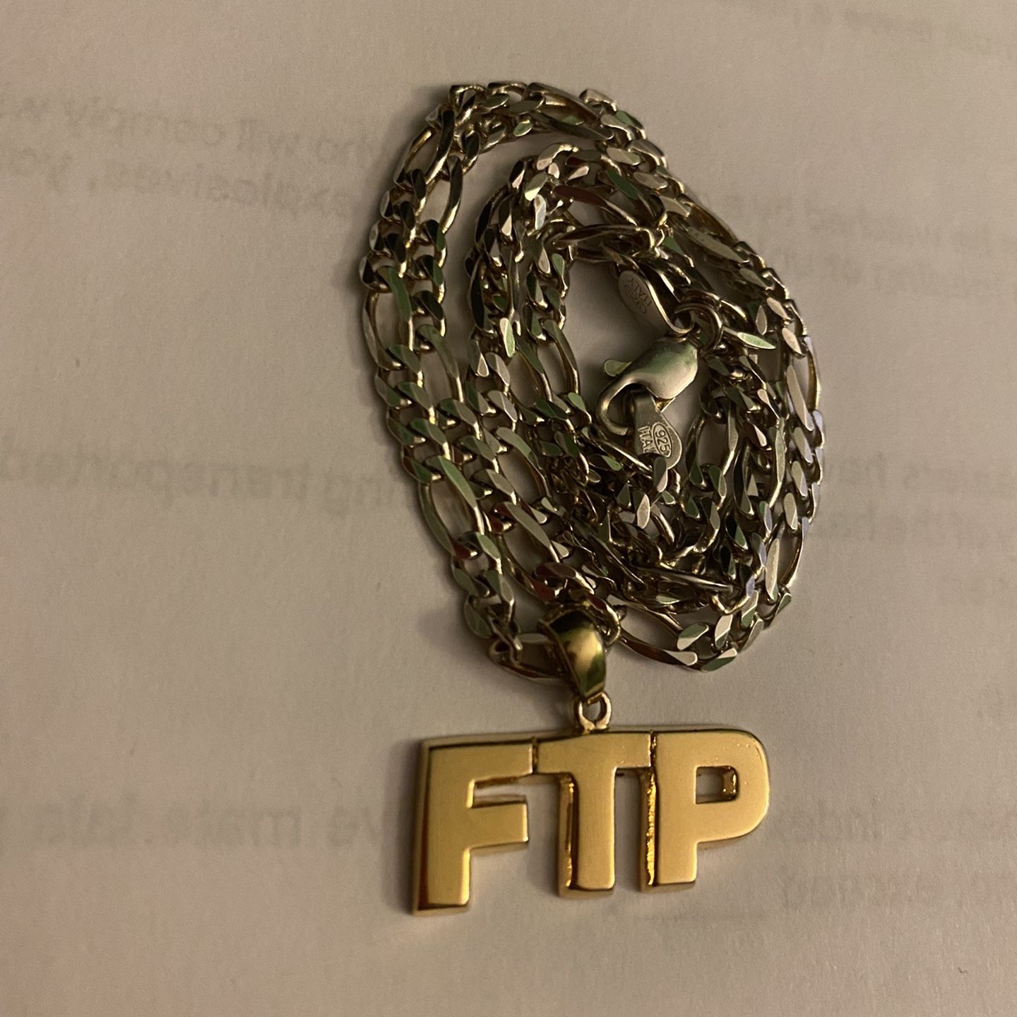 FTP Gold Plated Micro Logo Chain 20