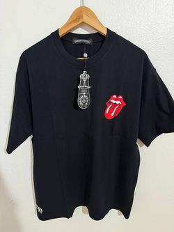 CHROME HEARTS ROLLING STONES BLACK T-SHIRT NEW COLLECTION