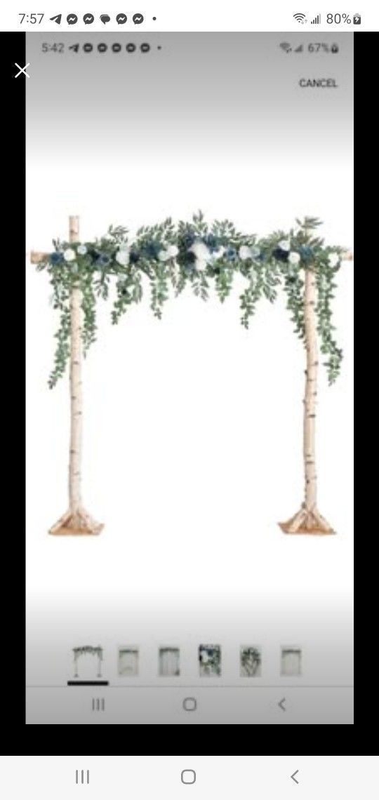 Brand New..Ling's Moment 6.5FT Backdrop Floral Garland, Spring Artificial Wedding Arch Flowers Sage