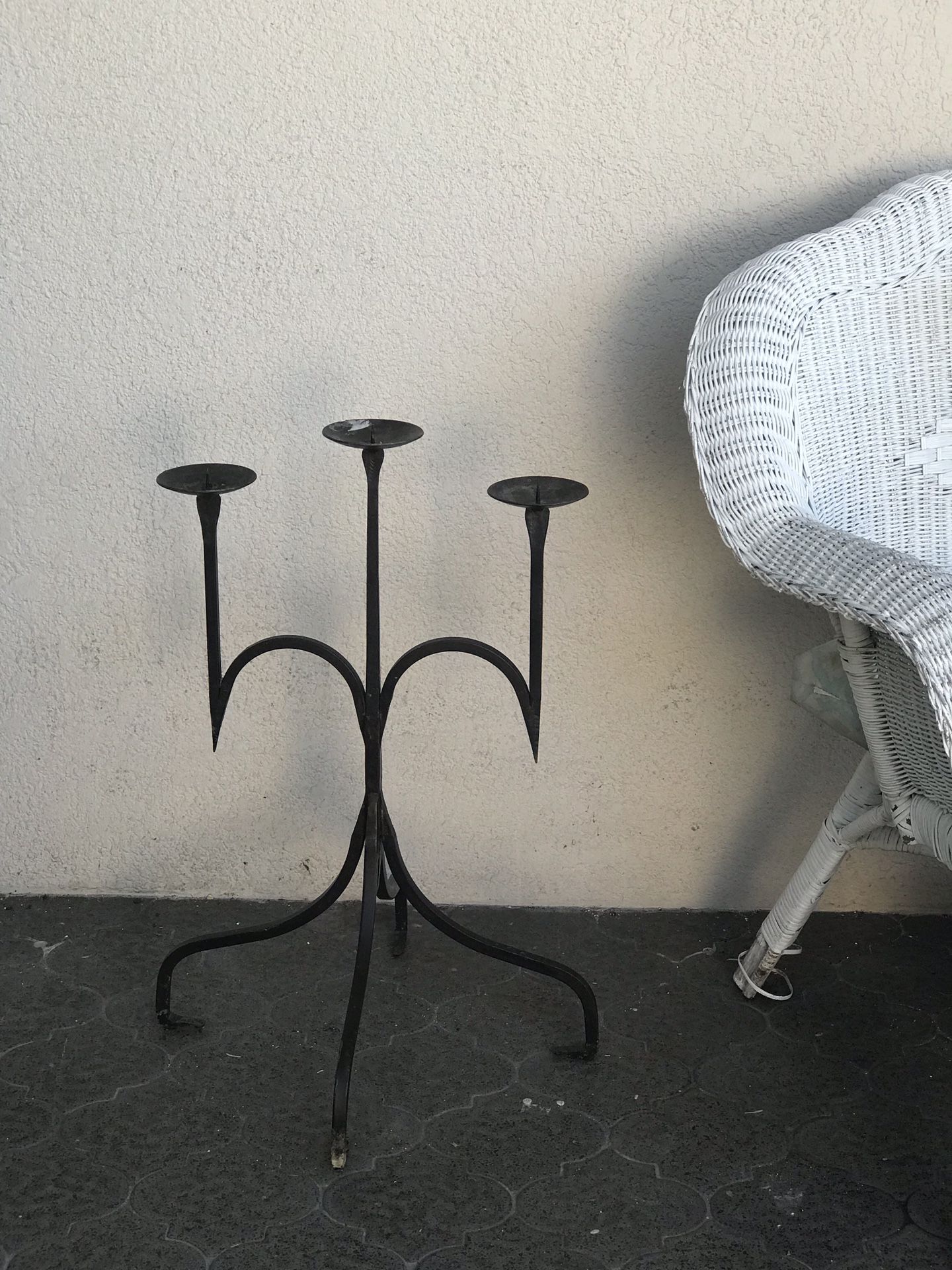 Vintage Wrought Iron Candelabra Reduced