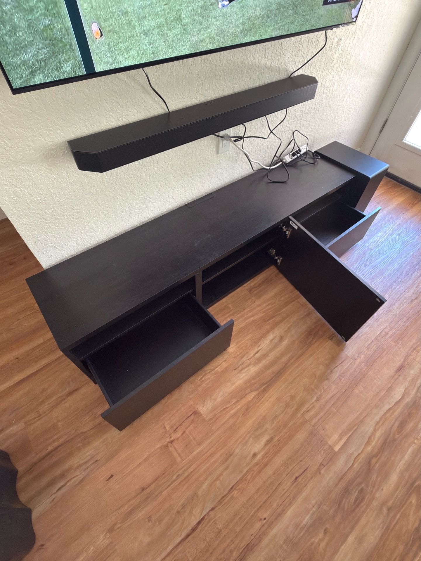IKEA Besta tv console dark brown/ black