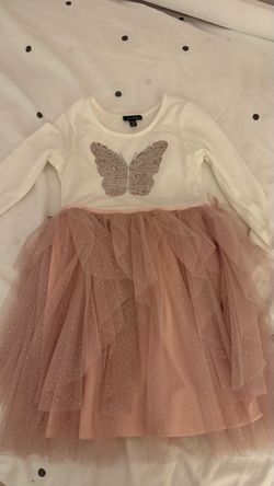 Girls Butterfly Sequin Tutu Dress