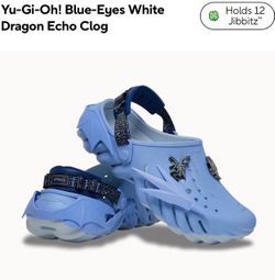 Size 10 Yu gi oh Crocs Blue Eyes Edition