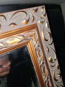Large antique gold mirror made in mexico