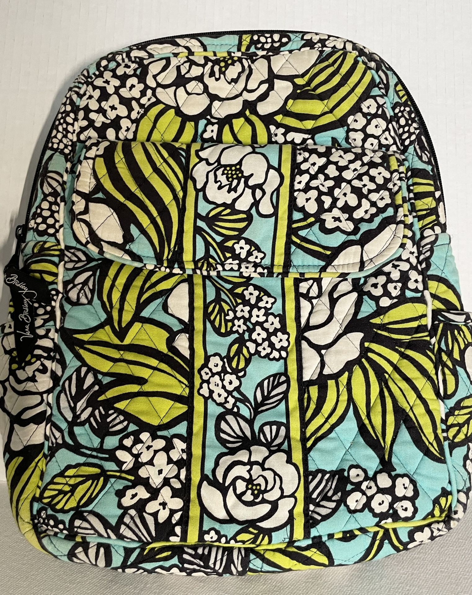 VERA BRADLEY BACKPACK ISLAND BLOOMS BAG FLOWERS LEAVES