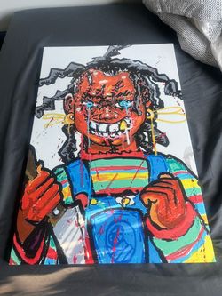 Chucky Graffiti Canvas Wall Art 24x36
