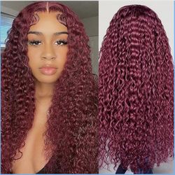 Red Deep Wave Wig