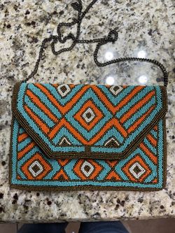 Beaded Crossbody Purse 