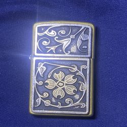 Decorative Floral Zippo Lighter 