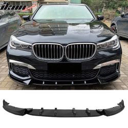 Fits 2024-2026 Ford Mustang GT Style Front Bumper Lip Spoiler Gloss Black ABS 3PCS