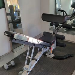 Fitness reality X-class weight bench with Olympic preacher curl and leg developer attachment