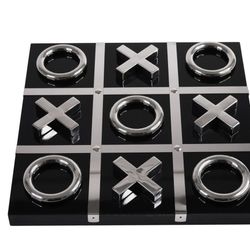 Stainless Steel Tic Tac Toe Tabletop Decorative Game Set