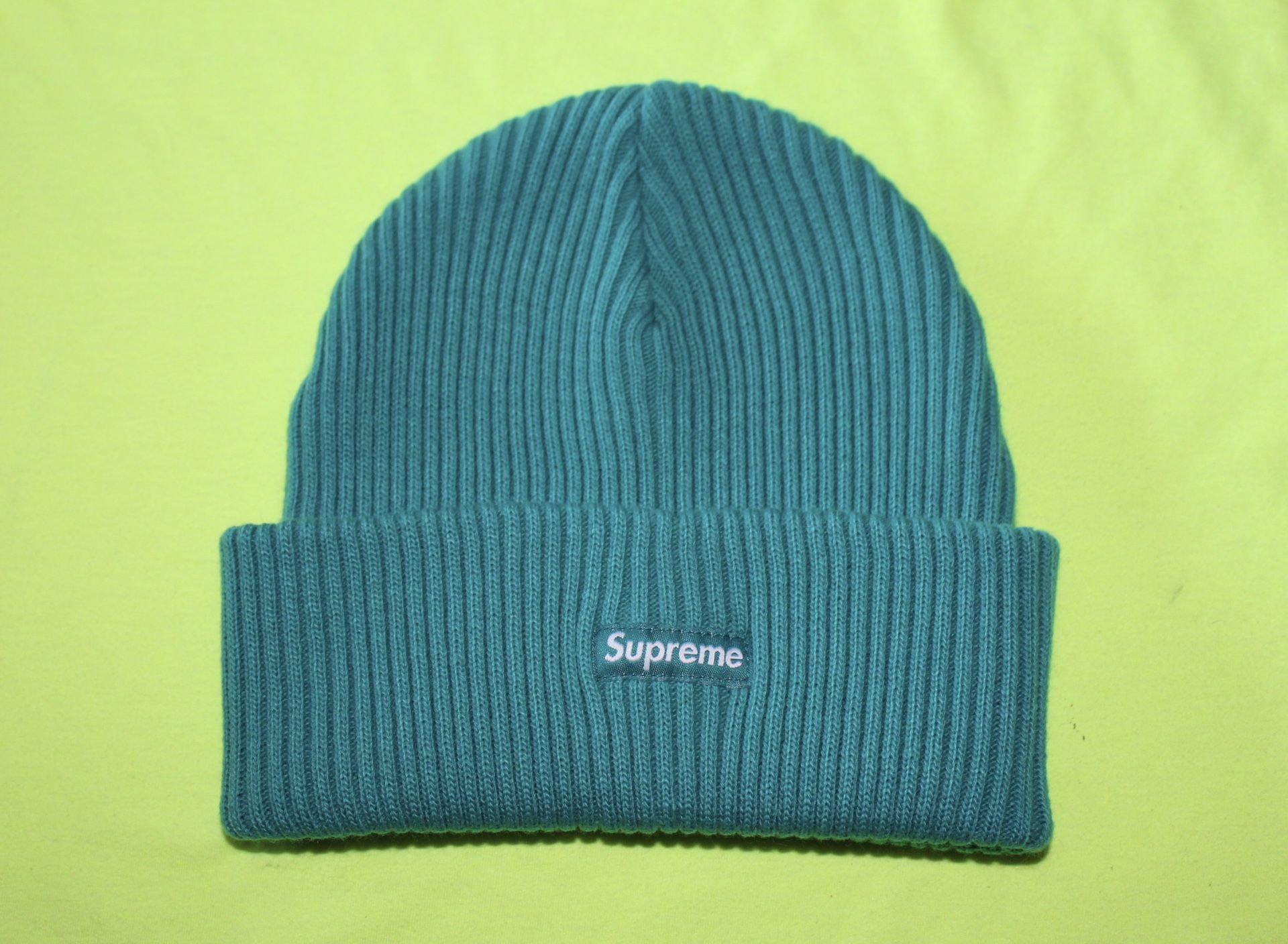 Supreme Wide Rib Beanie Teal FW20 Supreme New York Brand New 2020 Box Logo