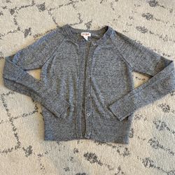 Girls Gray Cardigan Sweater M 7/8 🍂
