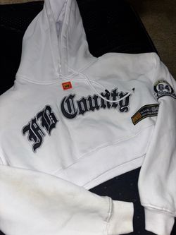 FB County White Hoodie Sweatshirt