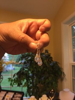 Diamond Rose Gold Drop Earrings