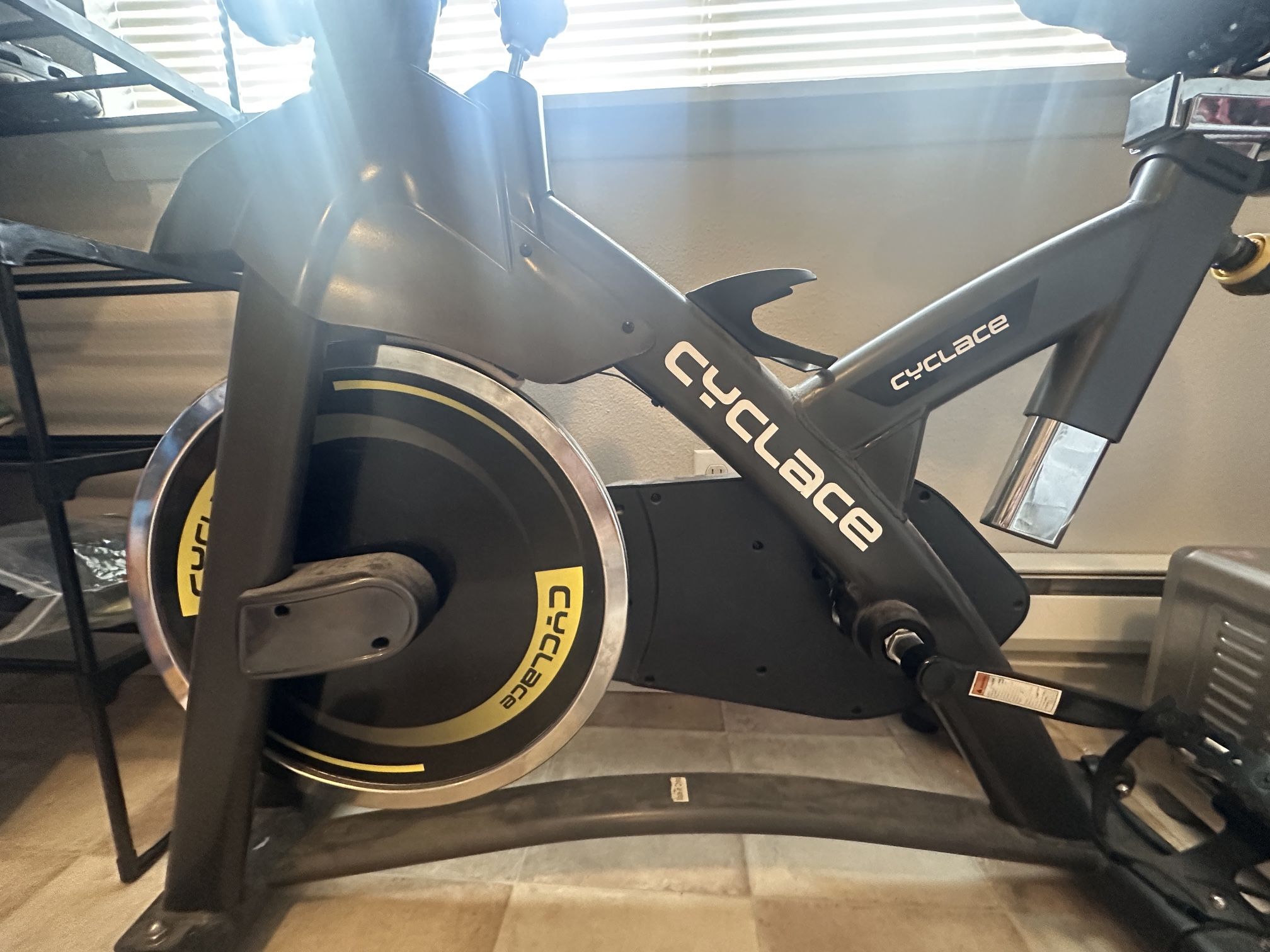 Cyclace Exercise Bike, Magnetic Stationary Bike for Home, Low Noise Cardio Indoor Cycling Bike with App Compatible, 300LBs Weight Capacity & Tablet Mo