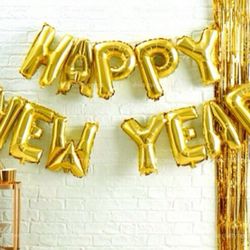 Happy New Year 30in Gold Foil Balloons New .  Globos De Año Nuevo 