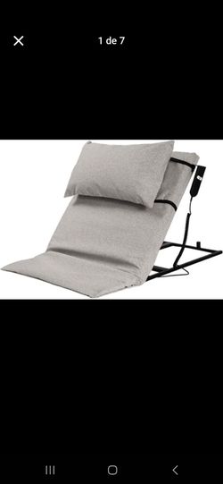Electric Bed Backrest W/Head Cushion Portable Medical Pillow Lifter Adjustable Power Sit-up .