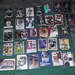 Huge NFL Card Lot Autographs Rookies Inserts Prizm Pulsar 