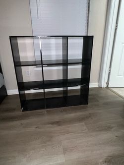 Black cubby shelf