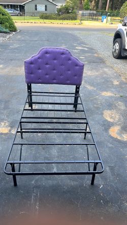Kids bed frame with head board