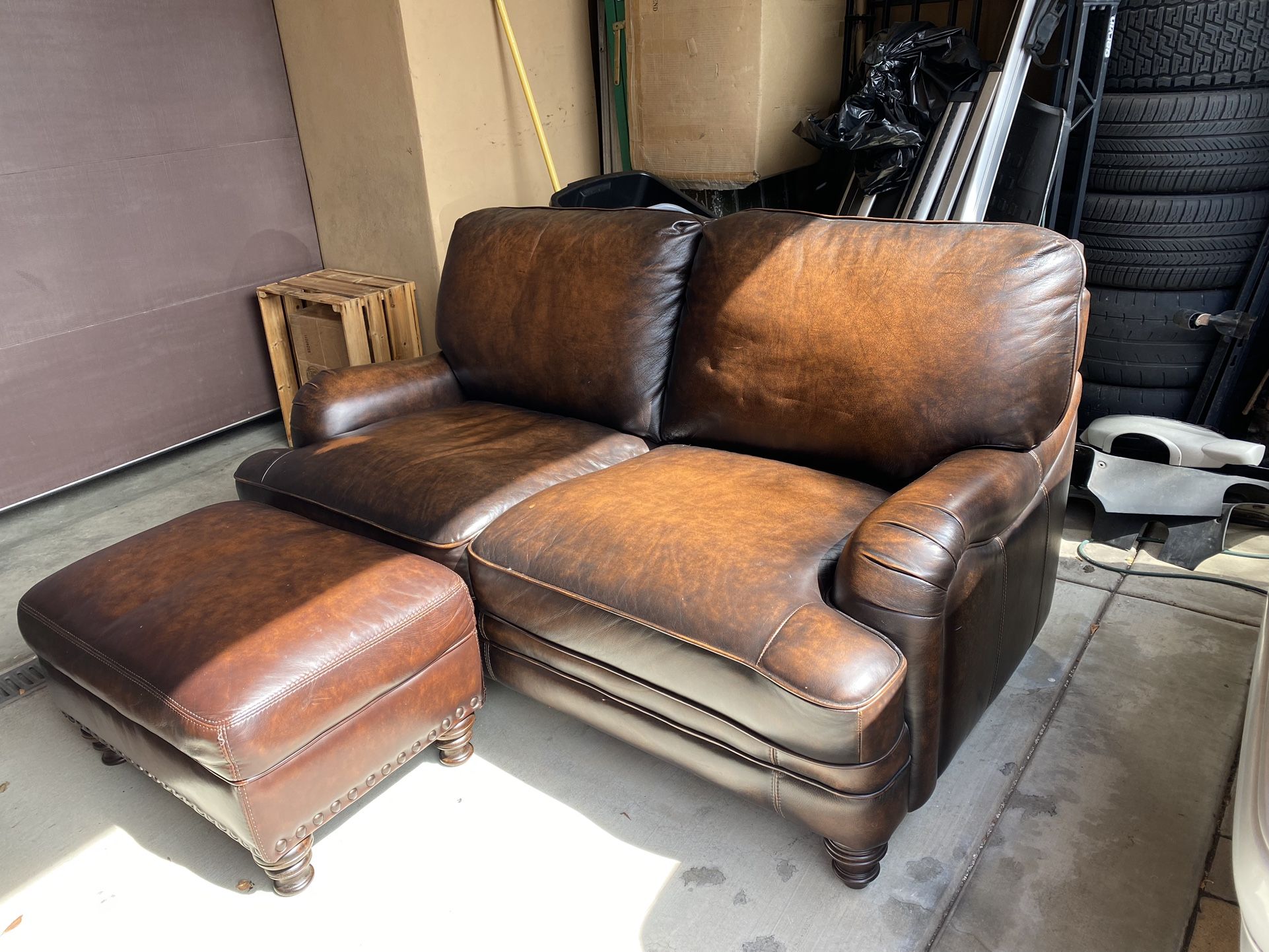 Leather Loveseat Sofa