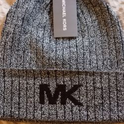 Michael Kors Men Grey And Black Beanie 