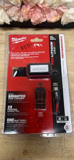 Milwaukee 600 Lumens LED REDLITHIUM USB Low-Profile Hard Hat Headlamp